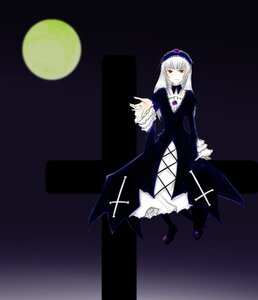 Rating: Safe Score: 0 Tags: 1girl auto_tagged black_dress dress flower frills full_body full_moon hairband image lolita_hairband long_hair long_sleeves looking_at_viewer moon night red_eyes rose silver_hair solo suigintou wings User: admin