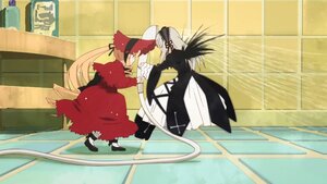 Rating: Safe Score: 0 Tags: 1boy 1girl blonde_hair dress image long_hair long_sleeves pair shinku suigintou tile_floor tiles very_long_hair User: admin