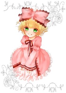 Rating: Safe Score: 0 Tags: 1girl blonde_hair bow bug butterfly dress flower frills green_eyes hair_bow hina_ichigo hinaichigo image insect pink_bow pink_dress ribbon rose short_hair smile solo striped v_arms vertical_stripes User: admin