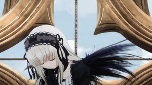 Rating: Safe Score: 0 Tags: 1girl bangs bare_shoulders black_dress black_ribbon black_wings closed_eyes closed_mouth detached_collar dress frills gothic_lolita hairband image lolita_fashion lolita_hairband long_hair long_sleeves ribbon rose silver_hair solo suigintou very_long_hair wings User: admin