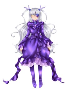 Rating: Safe Score: 0 Tags: 1girl barasuishou dress eyepatch frills full_body hair_ornament image long_hair long_sleeves looking_at_viewer pantyhose purple_bow purple_dress purple_legwear solo standing striped striped_legwear vertical-striped_legwear vertical_stripes very_long_hair white_hair yellow_eyes User: admin