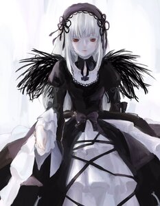 Rating: Safe Score: 0 Tags: 1girl black_dress black_ribbon black_wings dress feathers frills hairband image juliet_sleeves long_hair long_sleeves looking_at_viewer puffy_sleeves red_eyes ribbon rose silver_hair solo suigintou wings User: admin