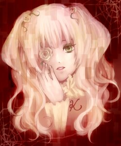 Rating: Safe Score: 0 Tags: 1girl bangs blonde_hair flower hair_ornament image kirakishou long_hair looking_at_viewer parted_lips pink_hair red_background rose solo thorns upper_body User: admin