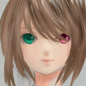 Rating: Safe Score: 0 Tags: 1girl bangs brown_hair closed_mouth face green_eyes hair_between_eyes image lips looking_at_viewer portrait short_hair simple_background solo souseiseki User: admin