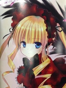 Rating: Safe Score: 0 Tags: 1girl artist_name bangs blonde_hair blue_eyes bow bowtie drill_hair image long_hair long_sleeves looking_at_viewer marker_(medium) red_dress shinku sidelocks signature solo traditional_media twintails User: admin