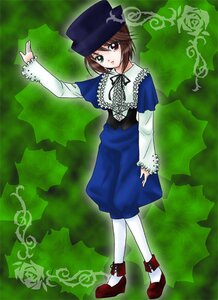 Rating: Safe Score: 0 Tags: 1girl auto_tagged blue_dress brown_hair dress frills full_body green_eyes hat heterochromia image long_sleeves looking_at_viewer pantyhose red_eyes ribbon shoes short_hair solo souseiseki standing white_legwear User: admin
