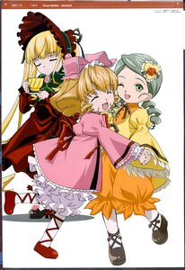 Rating: Safe Score: 0 Tags: 3girls blonde_hair bloomers bonnet bow closed_eyes cup dress drill_hair frills full_body green_eyes hina_ichigo image kanaria long_hair long_sleeves looking_at_viewer multiple multiple_girls one_eye_closed open_mouth pink_bow shinku shoes simple_background smile standing tagme teacup white_legwear User: admin