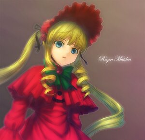 Rating: Safe Score: 0 Tags: 1girl :o blonde_hair blue_eyes blush bonnet bow bowtie brown_background capelet dress drill_hair flower frills green_bow green_eyes green_neckwear image long_hair long_sleeves looking_at_viewer parted_lips red_capelet red_dress ribbon rose rozen_maiden shinku shouhei sidelocks simple_background solo twin_drills twintails User: admin