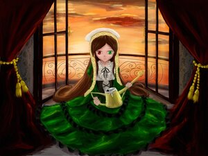 Rating: Safe Score: 0 Tags: 1girl brown_hair curtains dress frills green_dress green_eyes heterochromia indoors long_hair long_sleeves looking_at_viewer red_eyes solo suiseiseki twintails very_long_hair window User: admin