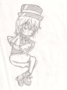 Rating: Safe Score: 0 Tags: 1girl boots closed_eyes hat image lunasa_prismriver lying monochrome short_hair sketch skirt solo souseiseki striped User: admin