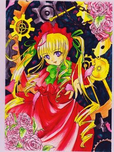 Rating: Safe Score: 0 Tags: 1girl blonde_hair bonnet bow bowtie chain dress drill_hair flower frills green_bow green_neckwear image long_hair long_sleeves looking_at_viewer marker_(medium) pink_flower pink_rose purple_rose red_dress red_flower red_rose rose rose_petals shinku solo traditional_media twin_drills twintails very_long_hair yellow_flower yellow_rose User: admin