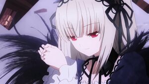 Rating: Safe Score: 0 Tags: 1girl bangs black_ribbon black_wings closed_mouth dress frills hairband image long_hair long_sleeves red_eyes ribbon silver_hair smile solo suigintou wings User: admin