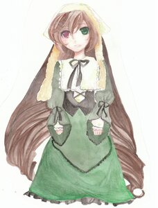 Rating: Safe Score: 0 Tags: 1girl auto_tagged black_ribbon brown_hair dress frills green_dress green_eyes head_scarf heterochromia image long_hair long_sleeves looking_at_viewer red_eyes simple_background solo suiseiseki twintails very_long_hair white_background User: admin