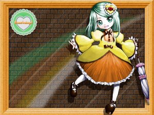 Rating: Safe Score: 0 Tags: 1girl brick_wall dress frills green_eyes hair_ornament image kanaria komeiji_koishi long_hair long_sleeves open_mouth pantyhose shoes smile solo white_legwear yellow_dress User: admin