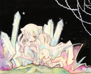 Rating: Safe Score: 0 Tags: 1girl blonde_hair dress eyepatch flower hair_flower hair_ornament image kirakishou long_hair rose sitting solo traditional_media very_long_hair watercolor_(medium) wings yellow_eyes User: admin