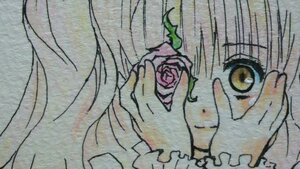 Rating: Safe Score: 0 Tags: 1girl flower image kirakishou looking_at_viewer pink_flower pink_rose rose smile solo traditional_media yellow_eyes User: admin