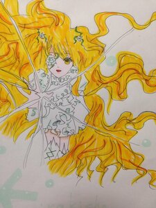 Rating: Safe Score: 0 Tags: 1girl auto_tagged blonde_hair flower image kirakishou long_hair marker_(medium) solo traditional_media watercolor_(medium) User: admin