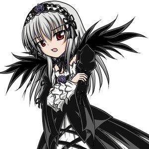 Rating: Safe Score: 0 Tags: 1girl black_dress black_wings commentary_request crossed_arms dress flower frills gothic_lolita hairband image lolita_fashion long_hair long_sleeves looking_at_viewer open_mouth purple_flower purple_rose red_eyes rose rozen_maiden silver_hair simple_background solo suigintou taka_(takalight) white_hair wings User: admin