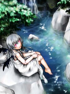 Rating: Safe Score: 0 Tags: 1girl angel angel_wings barefoot black_wings commentary_request doll_joints dress feathered_wings feathers feet from_above image joints kakashichi long_hair nature open_mouth pink_eyes red_eyes river rozen_maiden silver_hair sitting sleeveless soaking_feet solo suigintou water white_dress white_wings wings User: admin