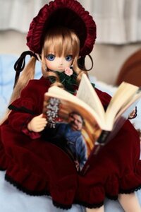 Rating: Safe Score: 0 Tags: 1girl blonde_hair blue_eyes blurry blurry_background blurry_foreground bonnet bow depth_of_field doll dress drill_hair figure flower frills long_hair long_sleeves looking_at_viewer motion_blur photo red_dress rose shinku sitting solo teacup twintails User: admin