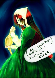 Rating: Safe Score: 0 Tags: 1girl dress green_dress green_eyes head_scarf hong_meiling image long_hair long_sleeves profile red_hair solo suiseiseki very_long_hair watering_can User: admin