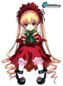 Rating: Safe Score: 0 Tags: 1girl blonde_hair bloomers blue_eyes bonnet bow bowtie dress drill_hair full_body green_bow image long_hair long_sleeves looking_at_viewer red_dress shinku shoes simple_background sitting solo twin_drills twintails underwear very_long_hair white_background User: admin