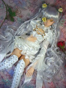 Rating: Safe Score: 0 Tags: 1girl bangs doll dress flower kirakishou long_hair lying solo traditional_media very_long_hair white_dress yellow_eyes User: admin