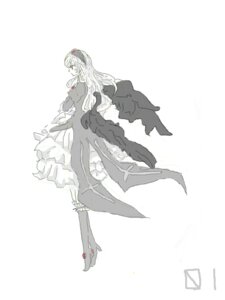 Rating: Safe Score: 0 Tags: 1girl boots corrin_(fire_emblem)_(female) dress frills full_body hairband high_heel_boots high_heels image long_hair long_sleeves solo striped suigintou very_long_hair white_background wings User: admin