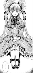 Rating: Safe Score: 0 Tags: 1girl bonnet dress frills greyscale hat image lolita_fashion long_hair long_sleeves looking_at_viewer monochrome shinku sitting solo very_long_hair User: admin