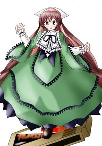 Rating: Safe Score: 0 Tags: 1girl :o blush boots brown_hair dress frills full_body green_dress green_eyes heterochromia image long_hair long_sleeves looking_at_viewer open_mouth red_eyes solo standing suiseiseki very_long_hair white_background User: admin