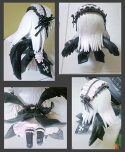 Rating: Safe Score: 0 Tags: 1girl character_sheet doll dress frills long_hair long_sleeves multiple_views photo solo suigintou white_hair wings User: admin