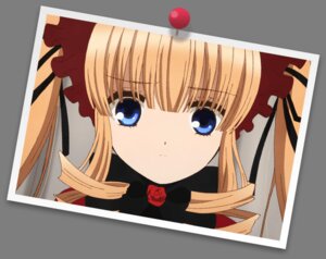 Rating: Safe Score: 0 Tags: 1girl bangs black_border blonde_hair blue_eyes bonnet bow bowtie camera drill_hair face flower hat image letterboxed long_hair looking_at_viewer portrait ribbon rose shinku simple_background solo twintails User: admin