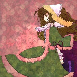 Rating: Safe Score: 0 Tags: 1girl brown_hair dress frills green_dress green_eyes image long_hair long_sleeves profile solo suiseiseki User: admin