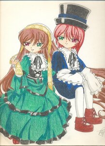 Rating: Safe Score: 0 Tags: 2girls brown_hair dress frills green_dress green_eyes hat heterochromia image long_hair long_sleeves looking_at_viewer multiple_girls pair pantyhose red_eyes siblings sisters smile souseiseki suiseiseki top_hat traditional_media twins very_long_hair white_legwear User: admin