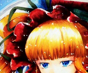 Rating: Safe Score: 0 Tags: 1girl bangs blue_eyes blunt_bangs bow eyebrows_visible_through_hair hair_bow image looking_at_viewer shinku solo tears User: admin