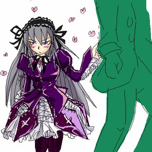 Rating: Safe Score: 0 Tags: 1girl blush dress frills gothic_lolita hairband heart image lolita_fashion lolita_hairband long_hair long_sleeves oekaki purple_eyes solo suigintou wings User: admin