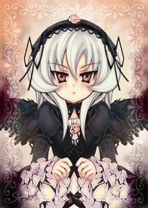 Rating: Safe Score: 0 Tags: 1girl black_dress black_ribbon blush detached_collar dress flower frilled_sleeves frills gothic_lolita hairband image juliet_sleeves lolita_fashion long_hair long_sleeves looking_at_viewer puffy_sleeves ribbon rose silver_hair solo suigintou upper_body User: admin