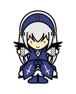 Rating: Safe Score: 0 Tags: 1girl blush_stickers chibi dress flower full_body hairband image long_hair long_sleeves simple_background smile solo striped suigintou very_long_hair white_background wings User: admin