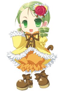 Rating: Safe Score: 0 Tags: 1girl blush dress drill_hair frills full_body green_eyes green_hair image kanaria long_sleeves open_mouth pantyhose smile solo standing twin_drills white_background User: admin