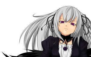 Rating: Safe Score: 0 Tags: 1girl black_ribbon black_wings dress flower hair_ribbon image juliet_sleeves long_hair long_sleeves looking_at_viewer purple_eyes ribbon rose silver_hair solo suigintou upper_body wings User: admin