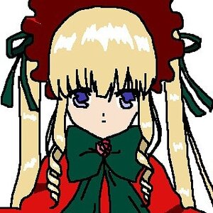 Rating: Safe Score: 0 Tags: 1girl blonde_hair blue_eyes bow bowtie dress green_bow hat image long_hair long_sleeves looking_at_viewer shinku sidelocks simple_background solo upper_body white_background User: admin