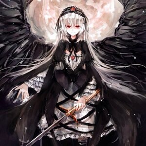 Rating: Safe Score: 0 Tags: 1girl black_dress black_ribbon black_wings dress feathered_wings flower frills gothic_lolita hairband image lolita_fashion long_hair long_sleeves looking_at_viewer puffy_sleeves red_eyes rose silver_hair solo suigintou very_long_hair wings User: admin