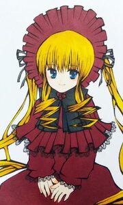 Rating: Safe Score: 0 Tags: 1girl blonde_hair blue_eyes bonnet bow bowtie dress drill_hair frills image long_hair long_sleeves looking_at_viewer red_dress shinku simple_background sitting solo standing twintails white_background User: admin