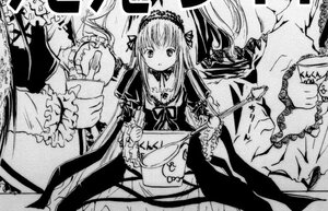 Rating: Safe Score: 0 Tags: 1girl dress frills greyscale hairband image lolita_hairband long_hair long_sleeves looking_at_viewer monochrome multiple_girls ribbon solo suigintou User: admin