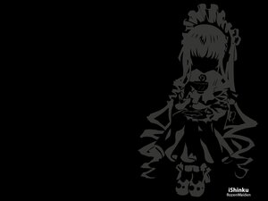 Rating: Safe Score: 0 Tags: 1girl dress frills full_body greyscale image long_hair monochrome shinku solo very_long_hair User: admin