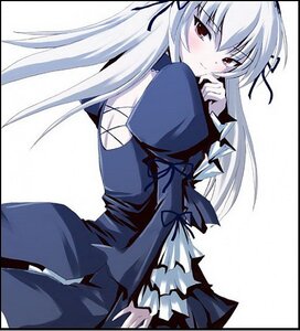 Rating: Safe Score: 0 Tags: 1girl black_border blush dress frills hairband image juliet_sleeves letterboxed long_hair long_sleeves looking_at_viewer looking_back puffy_sleeves red_eyes ribbon smile solo suigintou User: admin
