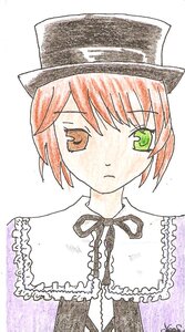 Rating: Safe Score: 0 Tags: 1girl black_headwear closed_mouth green_eyes hat image looking_at_viewer neck_ribbon ribbon short_hair simple_background solo souseiseki white_background User: admin