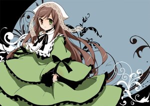 Rating: Safe Score: 0 Tags: 1girl bad_id bad_pixiv_id brown_hair dress frills green_dress green_eyes hat head_scarf heterochromia image long_hair long_sleeves looking_at_viewer photoshop_(medium) red_eyes ribbon rin_(royal) rozen_maiden solo suiseiseki very_long_hair User: admin