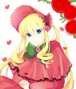 Rating: Safe Score: 0 Tags: 1girl auto_tagged blonde_hair blue_eyes bonnet bow bowtie capelet dress drill_hair flower green_bow hands_clasped heart image long_hair long_sleeves looking_at_viewer petals pink_flower pink_rose red_capelet red_flower red_rose rose rose_petals shinku sidelocks solo striped twintails User: admin