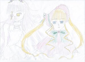 Rating: Safe Score: 0 Tags: 2girls blonde_hair blue_eyes bow dress frills image kirakishou long_hair long_sleeves looking_at_viewer multiple_girls pair shinku simple_background upper_body very_long_hair white_background User: admin